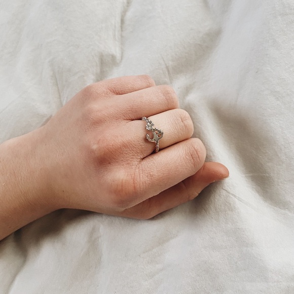 Silver Anchor Ring - Picture 2 of 2